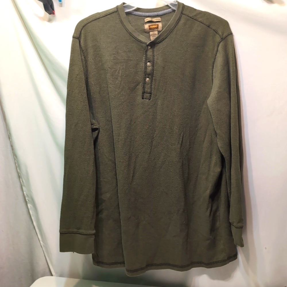 Men's The Foundry Supply Company green work shirt size 2XLT